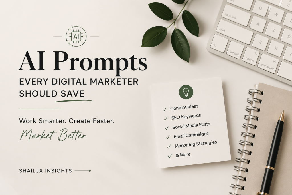AI Prompts Every Digital Marketer Should Save-shailja sharma